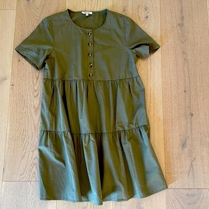 Olive green madewell summer dress